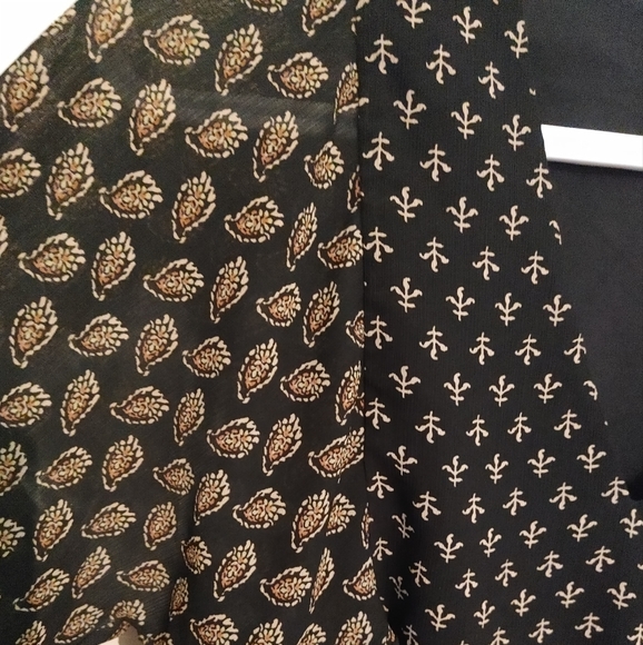 Madewell Brushstroke Sheer Sleeves Paisley Mix Blouse SZ.XS - Picture 6 of 10